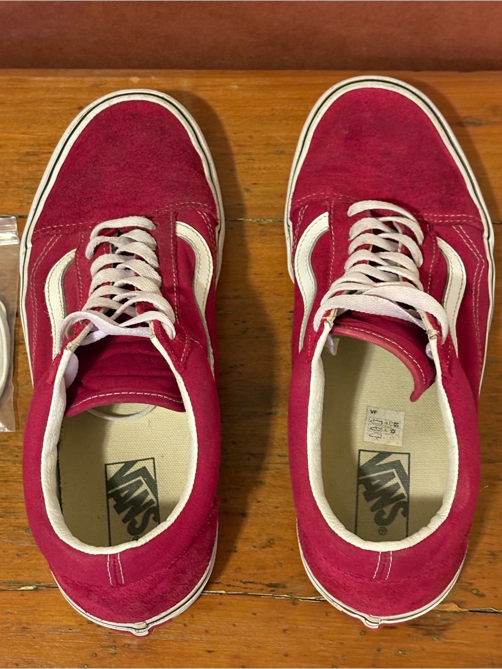 Vans Old Skool~ Red Suede Low-Top Sneakers